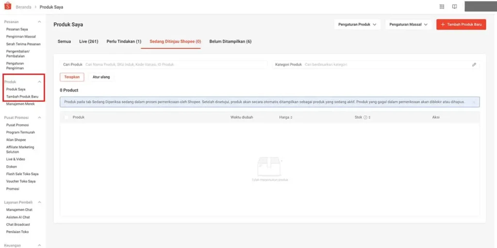 cara upload produk di shopee